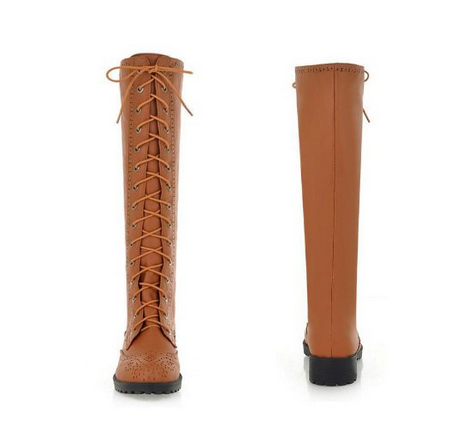 vintage lace up knee high boots